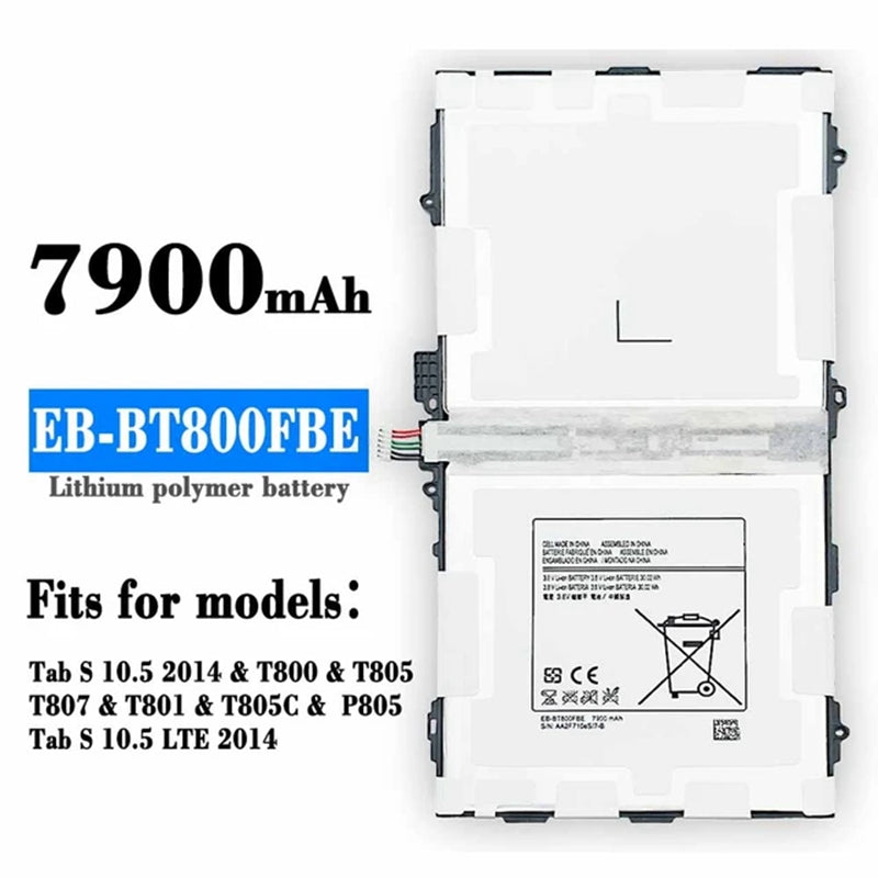 Batterie de remplacement pour tablette Samsung Tab S 10,5 Batterie de remplacement pour tablette Samsung Tab S 10,5